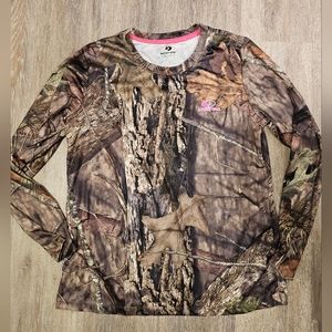 Pink camo mossy osk long sleeve womans XL